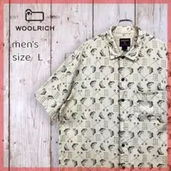 WOOLRICH ウールリッチ★半袖シャツ★総柄★フィッシング★釣り★バス