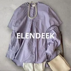 美品　ELENDEEK 2ピーススタンドカラーシャツ　2way