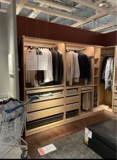 フルセット IKEA PAX ウォークインクローゼット 収納棚 ハンガーラック付
