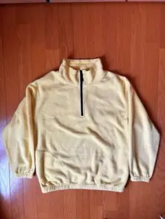 OLDUNIQLO紺タグ90s イエローハーフジップジャケット M