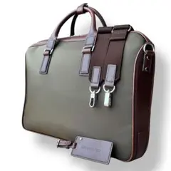 美品✨サムソナイト　2way ブリーフケース　ビジネスバッグ　レザーキャンバス