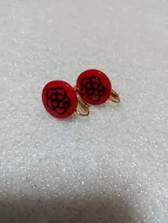 匿名配送　美品　CLATHAS クレイサス　イヤリング　赤　レッド