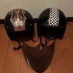 美品　OGKカブト BOB-K ENGINE ジェットヘルメット開閉シールド付き 美品OGKカブト BOB-K ENGINE ジェットヘルメット開閉シールド付き