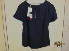 HILFIGER DENIM ・レデイース　ショートスリーブ　ネイビーブラウス