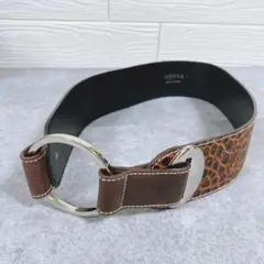 APPENA アペーナ クロコダイルレザー風ブラウンベルト