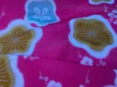 ハンドメイド、ピンクの柄　ポリエステル4m