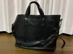 SLOW bono 2wayトートバッグ 黒 ブラック 栃木レザー