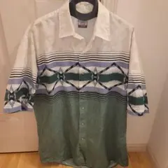 【海外古着】Roper ウエスタンシャツ 半袖シャツ 幾何学模様 Lサイズ