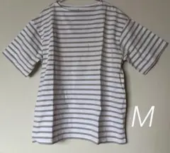無印良品　洗いざらし太番手　ボートネック　半袖Tシャツ　綿100%
