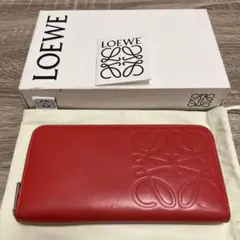 ロエベ アナグラム ラウンドファスナー長財布 レザー