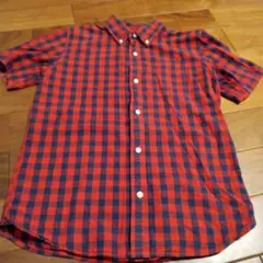 GapKids 半袖チェックシャツ XXL（160センチ）