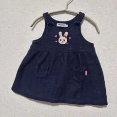 週末限定値下げ❣️ ミキハウス うさこちゃんワッペン ジャンパースカート