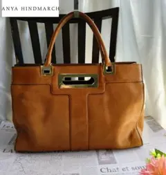 ANYA HINDMARCH アニヤハインドマーチ レザートートバッグ A4