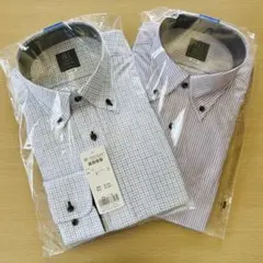 BRICK HOUSE チェック柄・ストライプ柄長袖シャツ M-84