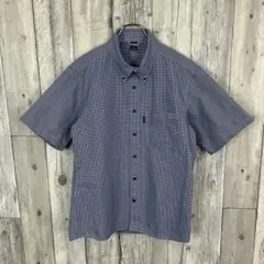 mont-bell モンベル 半袖 シアサッカー チェック シャツ M