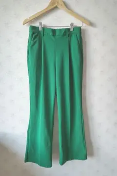 ☆ハニーサックルローズ フレア パンツ スラックス グリーン L 美品☆