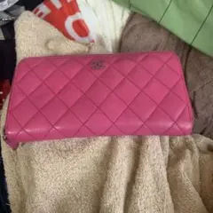 最終値下げ シャネルキャビアスキン ピンク 長財布
