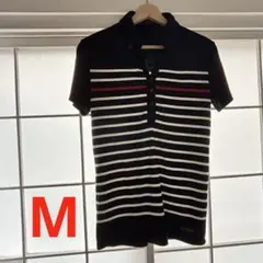 R.STANDY ストライプポロシャツ ネイビー