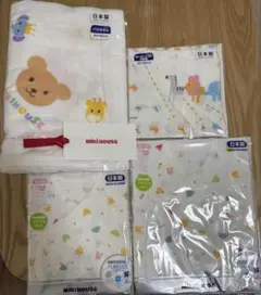 【新品未使用】MIKI HOUSE 肌着セット ガーゼハンカチ バスタオル