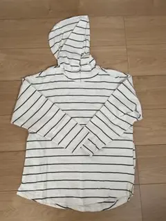 ZARA ストライプ柄 フード付き薄手パーカー 140cm