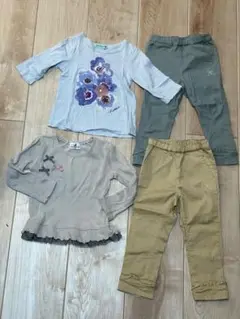 値下げ！[4点セット]hakka ks 花柄長袖Tシャツ 100