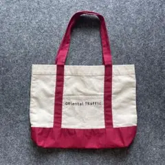 00s vintage トートバッグ　アメカジ　レトロガール　古着　赤　白