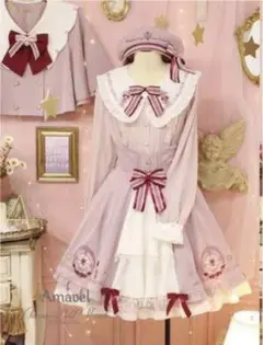 Magic Cosmeticブラウスxコスメ柄フリルジャンスカ+ケープ