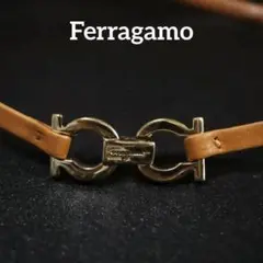 【匿名配送】Ferragamo フェラガモ ブレスレット ガンチーニ 茶