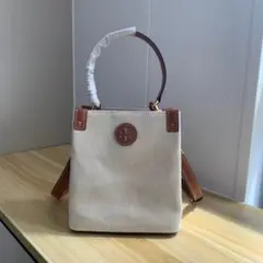 【新品】トリーバーチ/ブレイクキャンバスバケットバッグ ショルダーバッグ