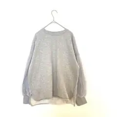 ドレスキップ 長袖 スウェット チュール袖 グレー L ゆったり トレーナー