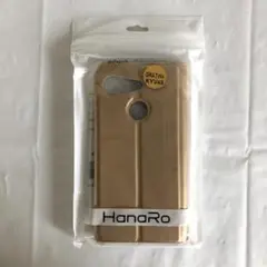 HanaRo　スマートフォンケース　GRATINA KYV48　手帳型　ゴールド