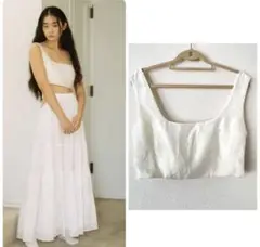 Rosarymoon 24SS Sheer Organdy Bra Top