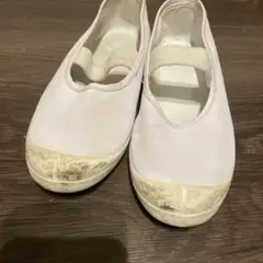 ホワイト ストラップ付きシューズ 21.0cm