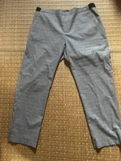 UNIQLO ユニクロ チェックアンクルパンツ　グレー　XL ブラウスオマケ