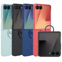 Galaxy Z Flip7 ケース 純正 シリコンケース リング ブラック
