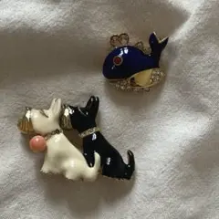 《訳あり》レトロ　ヴィンテージ　ブローチセット