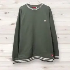 D0269 ディッキーズ トレーナー スウェット 長袖 (LL XL) カーキ