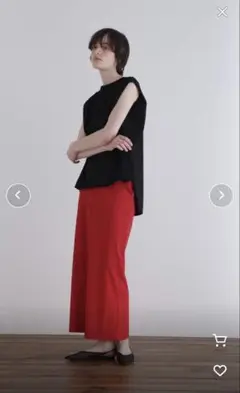 美品 LE PHIL ルフィル シルキースムース ノースリーブT ブラック