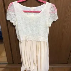 マーキュリーデュオ　レース半袖ワンピース