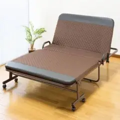 収納式リクライニングベッド　シングル　ブラウン　中古美品