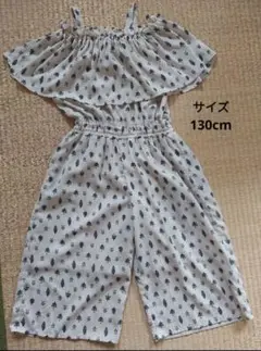 ALC 花柄オールインワン 130cm フリル付き