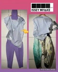 イッセイミヤケ 132.5 変形トップス 箔加工 ISSEY MIYAKE