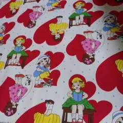 コッカ　レトロおめかし女の子生地50✕50