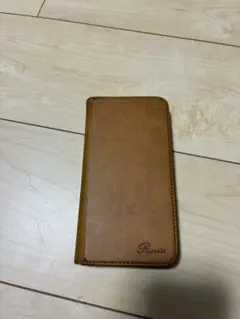 手帳型スマホケース ブラウン 3カードスロット