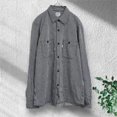 エドウィン EDWIN ヒッコリー 長袖シャツ ダブルポケット 【L】インディゴ