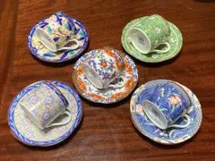 彩 伊万里 有田焼 ミニ コーヒー カップ ソーサー デミタス 5客 セット