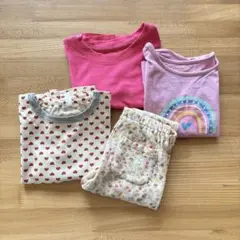 100センチ Tシャツとズボンのセット 4枚