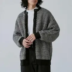 coen ビッグシルエットポップコーンニットカーディガン　Lサイズ