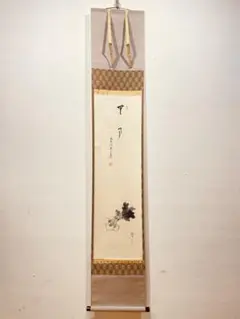Amazon.co.jp: 真作京都嵯峨天龍寺管長 関精拙康寿軸 掛軸 箱 古
