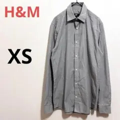 【エイチアンドエム】グレーYシャツ　スリムフィット　オフィス　会社　美品　小さめ